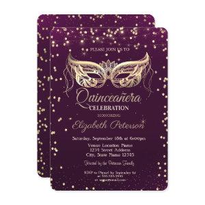 Masquerade,Diamonds,Lights Violet Quinceañera