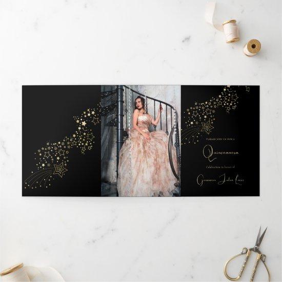 Masquerade Gold Stars Quinceanera Party
