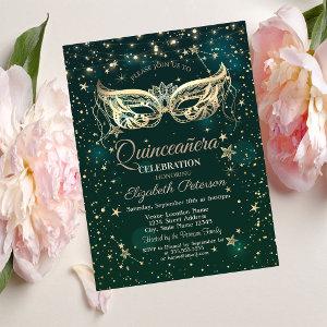 Masquerade,Green Stars  Quinceañera