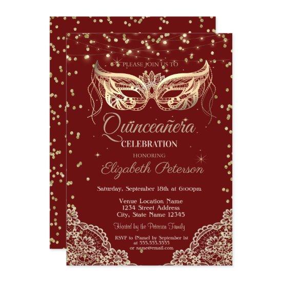Masquerade, Lace, Diamonds Quinceañera