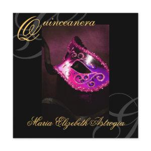 Masquerade Mask Pink Quinceanera Party