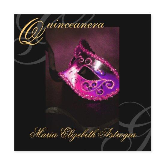 Masquerade Mask Pink Quinceanera Party
