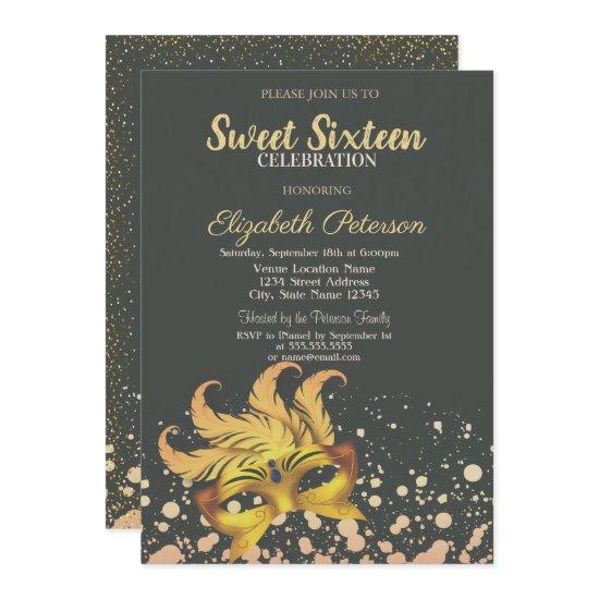 Masquerade,Masque,Dots,Confetti Sweet 16