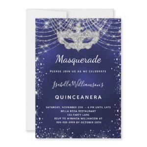 Masquerade navy blue silver Quinceanera party