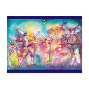 MASQUERADE PARTY,Mardi Gras Masks,Dance,Music Postcard