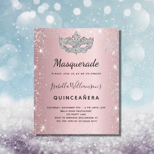 Masquerade pink silver Quinceanera