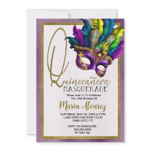 Masquerade Purple Gold Quinceanera