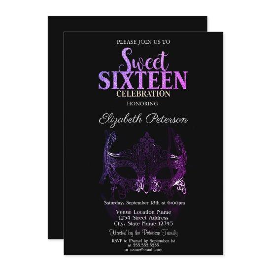 Masquerade,Purple Masque Sweet 16