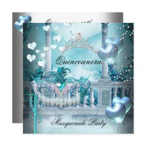 Masquerade Quinceanera 15 Teal Birthday Party