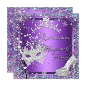 Masquerade Quinceanera 15th Party Purple Tiara
