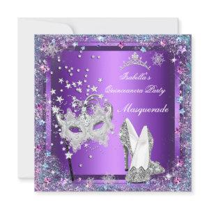Masquerade Quinceanera 15th Party Purple Tiara