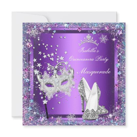 Masquerade Quinceanera 15th Party Purple Tiara