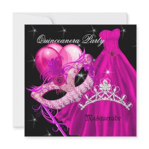 Masquerade Quinceanera Birthday Party Pink