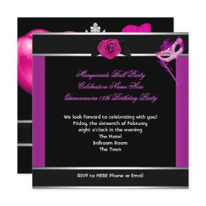 Masquerade Quinceanera Birthday Party Pink