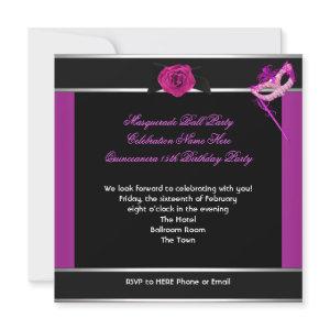 Masquerade Quinceanera Birthday Party Pink