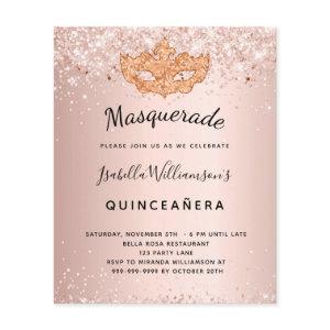 Masquerade rose gold Quinceanera