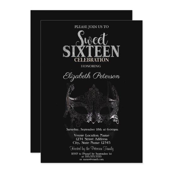 Masquerade,Silver Masque Sweet 16
