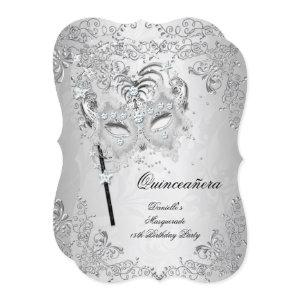 Masquerade Silver Quinceanera 15th Birthday