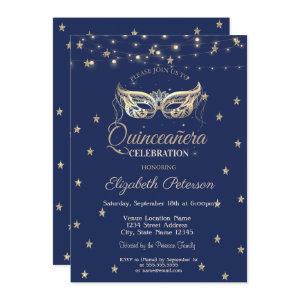 Masquerade,String Lights,Gold Stars  Quinceañera