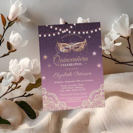 Masquerade,String Lights,Lace  Quinceañera