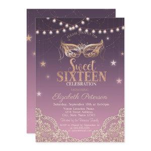 Masquerade,String Lights,Lace Sweet 16