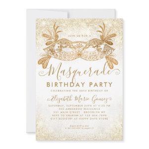 Masquerade White Gold Glitter Dust Birthday Party