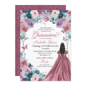 Mauve Purple Teal Pink Sunset Quinceanera