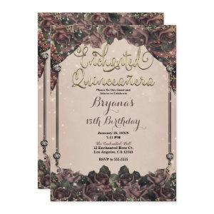 Mauve Spice Roses Sparkle 15 Quinceañera 15th