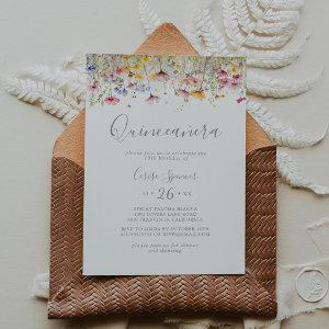 Meadow Colorful Wildflower Quinceañera