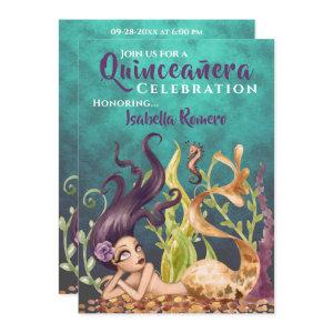 Mermaid and Seahorse Under the Sea Quinceañera