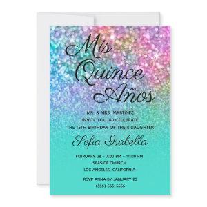 Mermaid Glitter Turquoise Ombre Mis Quince Años