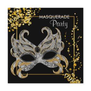Metallic Paper Silver Gold Masquerade Party