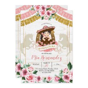 Mexican Charra Pink Rose Quinceanera Western