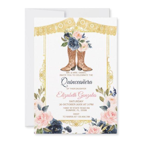 Mexican Charro Boots Quinceanera