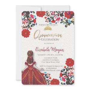 Mexican Fiesta Dress Tiara Quinceañera