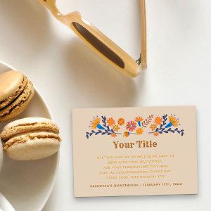 Mexican Floral Western Typography Custom Enclosure Card
