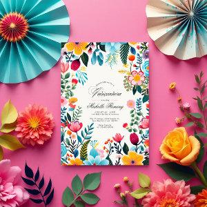 Mexican Folk Art Floral Quinceañera Photo