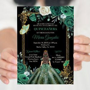 Mexican Hunter Green Quinceanera Butterfly