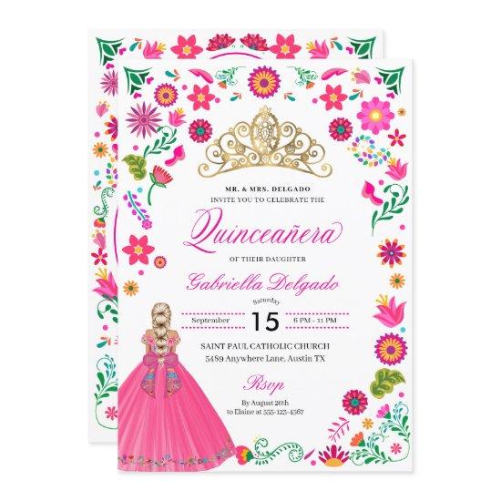 Mexican Otomi Embroidery Quinceañera