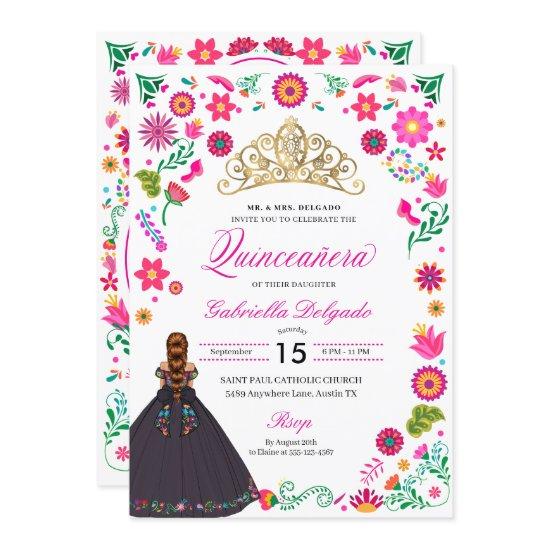 Mexican Otomi Embroidery Quinceañera