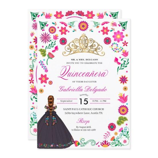 Mexican Otomi Embroidery Quinceañera