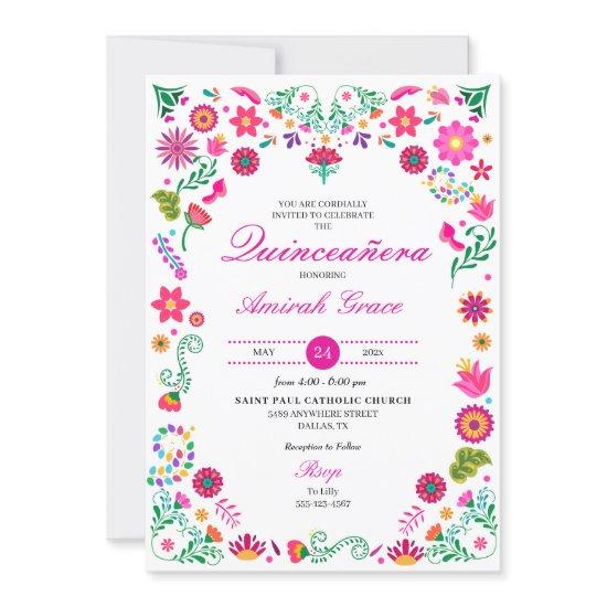 Mexican Otomi Embroidery Quinceañera