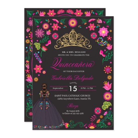 Mexican Otomi Embroidery Quinceañera