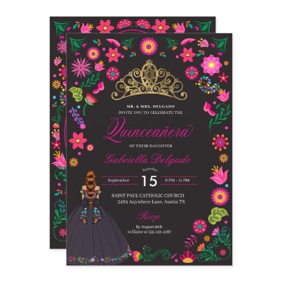 Mexican Otomi Embroidery Quinceañera