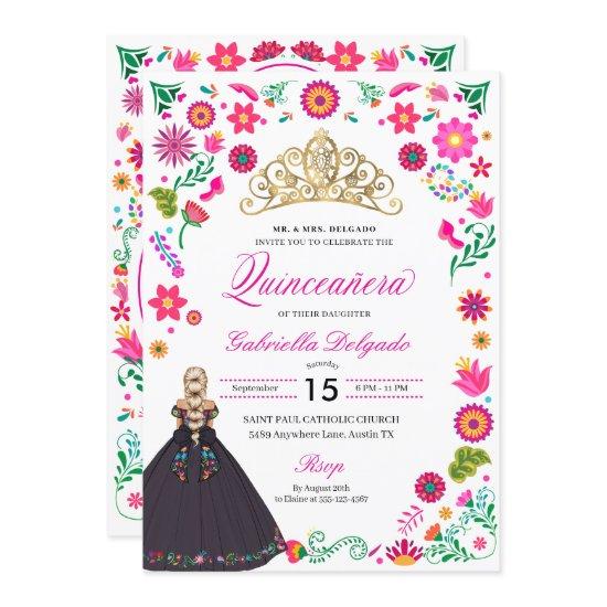 Mexican Otomi Embroidery Quinceañera