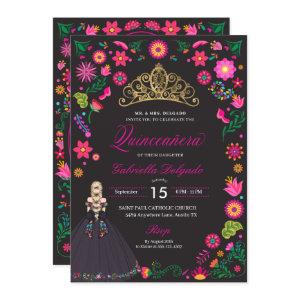 Mexican Otomi Embroidery Quinceañera