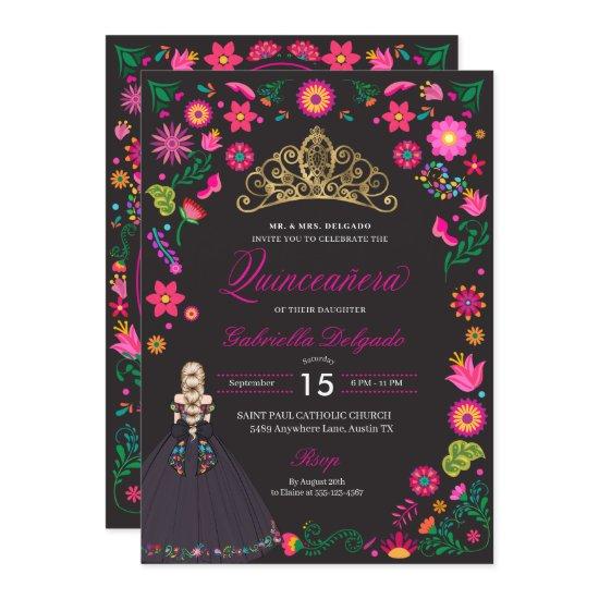 Mexican Otomi Embroidery Quinceañera