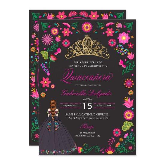 Mexican Otomi Embroidery Quinceañera