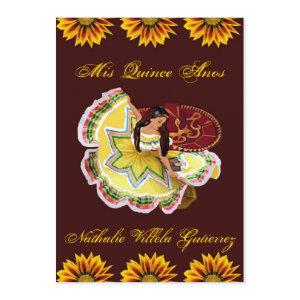 Mexican Quinceanera  - Burgundy Nathalie