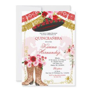 Mexican Red and Gold Girl Mis Quince